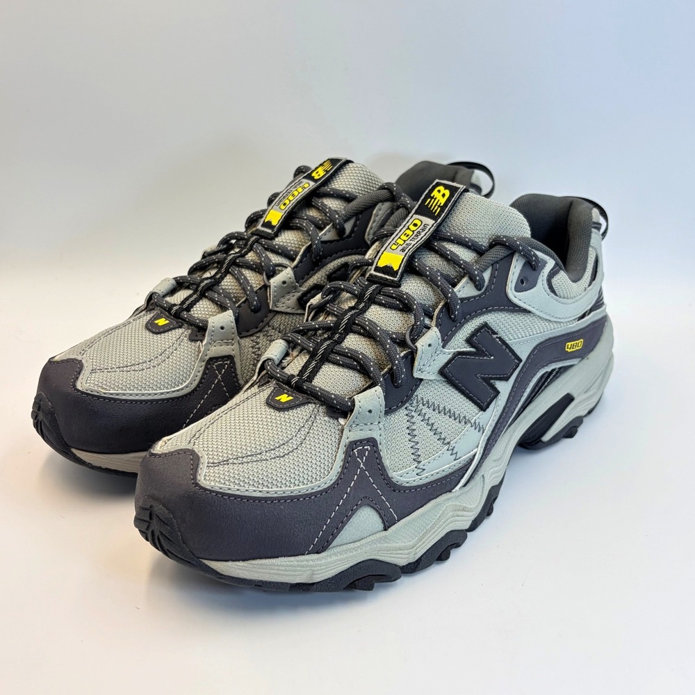 New Balance 480 All Terrain Mens 10 Grey Charcoal Yellow Trail Shoes MT480GY